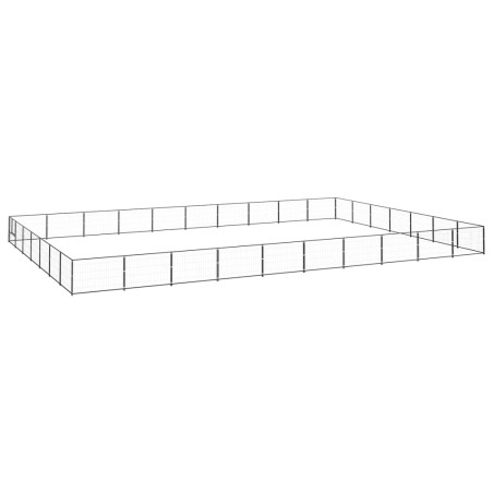 vidaXL Perrera acero 70 m² negra