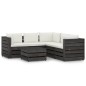 vidaXL Muebles de jardín 6 piezas con cojines madera impregnada gris vidaXL Muebles de jardín 6 piezas con cojines madera impregnada gris