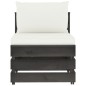 vidaXL Muebles de jardín 6 piezas con cojines madera impregnada gris vidaXL Muebles de jardín 6 piezas con cojines madera impregnada gris