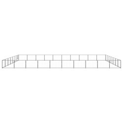 vidaXL Perrera acero 70 m² negra
