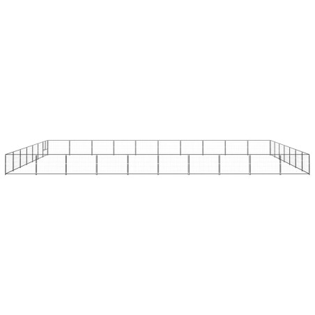 vidaXL Perrera acero 70 m² negra