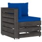 vidaXL Muebles de jardín 6 piezas con cojines madera impregnada gris vidaXL Muebles de jardín 6 piezas con cojines madera impregnada gris