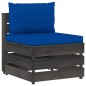 vidaXL Muebles de jardín 6 piezas con cojines madera impregnada gris vidaXL Muebles de jardín 6 piezas con cojines madera impregnada gris