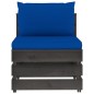 vidaXL Muebles de jardín 6 piezas con cojines madera impregnada gris vidaXL Muebles de jardín 6 piezas con cojines madera impregnada gris