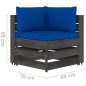 vidaXL Muebles de jardín 6 piezas con cojines madera impregnada gris vidaXL Muebles de jardín 6 piezas con cojines madera impregnada gris