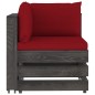 vidaXL Muebles de jardín 6 piezas con cojines madera impregnada gris vidaXL Muebles de jardín 6 piezas con cojines madera impregnada gris