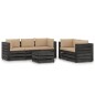 vidaXL Muebles de jardín 6 piezas con cojines madera impregnada gris