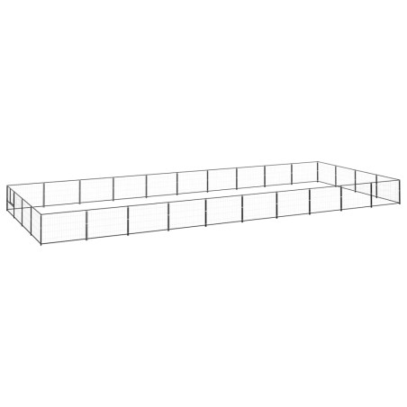 vidaXL Perrera acero 40 m² negra