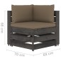 vidaXL Muebles de jardín 9 piezas con cojines madera impregnada gris