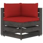 vidaXL Muebles de jardín 9 piezas con cojines madera impregnada gris vidaXL Muebles de jardín 9 piezas con cojines madera impregnada gris