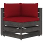 vidaXL Muebles de jardín 6 piezas con cojines madera impregnada gris vidaXL Muebles de jardín 6 piezas con cojines madera impregnada gris