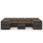 vidaXL Muebles de jardín 10 piezas con cojines madera impregnada gris vidaXL Muebles de jardín 10 piezas con cojines madera impregnada gris