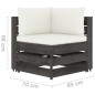 vidaXL Muebles de jardín 6 piezas con cojines madera impregnada gris