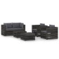 vidaXL Muebles de jardín 6 piezas con cojines madera impregnada gris vidaXL Muebles de jardín 6 piezas con cojines madera impregnada gris