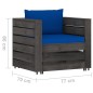 vidaXL Muebles de jardín 7 piezas con cojines madera impregnada gris vidaXL Muebles de jardín 7 piezas con cojines madera impregnada gris