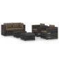 vidaXL Muebles de jardín 6 piezas con cojines madera impregnada gris vidaXL Muebles de jardín 6 piezas con cojines madera impregnada gris