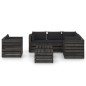 vidaXL Muebles de jardín 8 piezas con cojines madera impregnada gris vidaXL Muebles de jardín 8 piezas con cojines madera impregnada gris