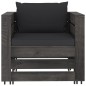 vidaXL Muebles de jardín 8 piezas con cojines madera impregnada gris vidaXL Muebles de jardín 8 piezas con cojines madera impregnada gris