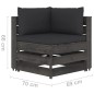 vidaXL Muebles de jardín 8 piezas con cojines madera impregnada gris vidaXL Muebles de jardín 8 piezas con cojines madera impregnada gris