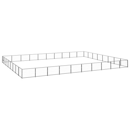 vidaXL Perrera acero 80 m² negra