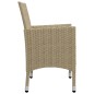 vidaXL Juego de comedor de jardín de 3 piezas beige vidaXL Juego de comedor de jardín de 3 piezas beige