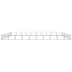vidaXL Perrera acero 80 m² negra