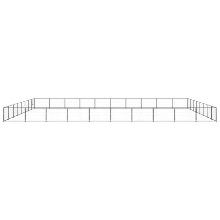 vidaXL Perrera acero 80 m² negra