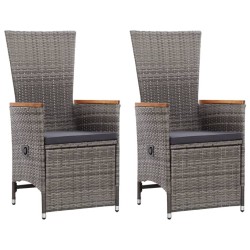 vidaXL Juego de comedor para jardín de 5 piezas gris