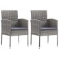 vidaXL Juego de comedor para jardín 3 piezas gris vidaXL Juego de comedor para jardín 3 piezas gris