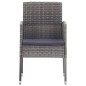 vidaXL Juego de comedor para jardín 3 piezas gris vidaXL Juego de comedor para jardín 3 piezas gris