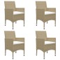 vidaXL Juego de comedor para jardín de 5 piezas beige vidaXL Juego de comedor para jardín de 5 piezas beige