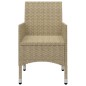 vidaXL Juego de comedor para jardín de 5 piezas beige vidaXL Juego de comedor para jardín de 5 piezas beige