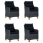 vidaXL Juego de comedor para jardín de 5 piezas gris oscuro vidaXL Juego de comedor para jardín de 5 piezas gris oscuro