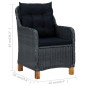 vidaXL Juego de comedor para jardín de 5 piezas gris oscuro vidaXL Juego de comedor para jardín de 5 piezas gris oscuro