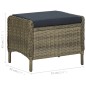 vidaXL Juego de comedor de jardín 9 piezas marrón vidaXL Juego de comedor de jardín 9 piezas marrón