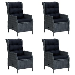 vidaXL Juego de comedor para jardín de 5 piezas gris oscuro