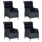 vidaXL Juego de comedor para jardín de 5 piezas gris oscuro vidaXL Juego de comedor para jardín de 5 piezas gris oscuro