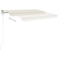 vidaXL Toldo automático con LED y sensor de viento crema 350x250 cm