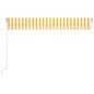 vidaXL Toldo manual retráctil con LED amarillo y blanco 400x350 m vidaXL Toldo manual retráctil con LED amarillo y blanco 400x350 m