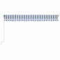 vidaXL Toldo retráctil manual azul y blanco 500x350 cm