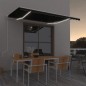 vidaXL Toldo automático LED sensor de viento gris antracita 450x350 cm vidaXL Toldo automático LED sensor de viento gris antracita 450x350 cm