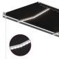 vidaXL Toldo automático LED sensor de viento gris antracita 450x350 cm vidaXL Toldo automático LED sensor de viento gris antracita 450x350 cm