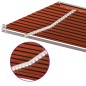 vidaXL Toldo automático LED sensor de viento naranja marrón 500x350 cm vidaXL Toldo automático LED sensor de viento naranja marrón 500x350 cm