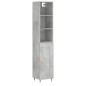 vidaXL Aparador de madera contrachapada gris hormigón 34,5x34x180 cm vidaXL Aparador de madera contrachapada gris hormigón 34,5x34x180 cm