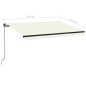 vidaXL Toldo retráctil manual crema 350x250 cm vidaXL Toldo retráctil manual crema 350x250 cm