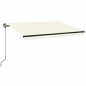 vidaXL Toldo retráctil manual con LED color crema 350x250 cm vidaXL Toldo retráctil manual con LED color crema 350x250 cm