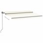 vidaXL Toldo retráctil manual con LED color crema 350x250 cm vidaXL Toldo retráctil manual con LED color crema 350x250 cm