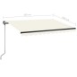 vidaXL Toldo retráctil manual con LED color crema 350x250 cm vidaXL Toldo retráctil manual con LED color crema 350x250 cm