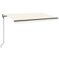 vidaXL Toldo automático con LED y sensor de viento crema 450x300 cm vidaXL Toldo automático con LED y sensor de viento crema 450x300 cm