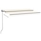 vidaXL Toldo automático con LED y sensor de viento crema 450x300 cm vidaXL Toldo automático con LED y sensor de viento crema 450x300 cm